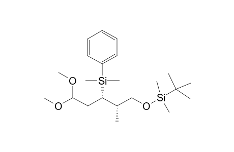 (3R*,4R*)-5-(tert-Butyldimethylsiloxy)-4-methyl-3-dimethyl(phenyl)silylpentanal dimethyl acetal