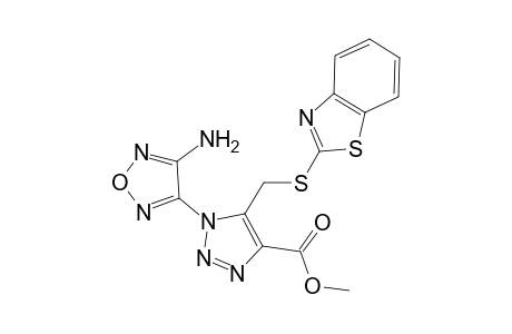 1H-1,2,3-triazole-4-carboxylic acid, 1-(4-amino-1,2,5-oxadiazol-3-yl)-5-[(2-benzothiazolylthio)methyl]-, methyl ester