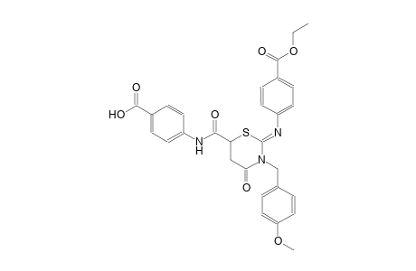 4-({[(2Z)-2-{[4-(ethoxycarbonyl)phenyl]imino}-3-(4-methoxybenzyl)-4-oxotetrahydro-2H-1,3-thiazin-6-yl]carbonyl}amino)benzoic acid