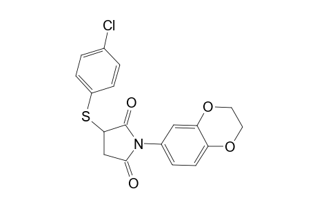 3-[(4-Chlorophenyl)sulfanyl]-1-(2,3-dihydro-1,4-benzodioxin-6-yl)-2,5-pyrrolidinedione