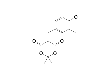 (3,5-dimethyl-4-hydroxybenzylidene)malonic acid, cyclic isopropylidene ester