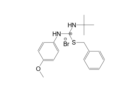 N-((E)-(benzylsulfanyl){[(E)-1,1-dimethylethyl]imino}methyl)-4-methoxybenzenaminium bromide