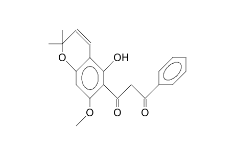 1-(5-hydroxy-7-methoxy-2,2-dimethylchromen-6-yl)-3-phenylpropane-1,3-dione