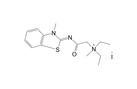 DIETHYLMETHYL{[(3-METHYL-2-BENZOTHIAZOLINYLIDENE)CARBAMOYL]METHYL}AMMONIUM IODIDE