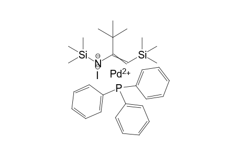 Palladium(II) [2,2-dimethyl-1-(trimethylsilylmethylene)propyl]-trimethylsilyl-azanide triphenylphosphane iodide