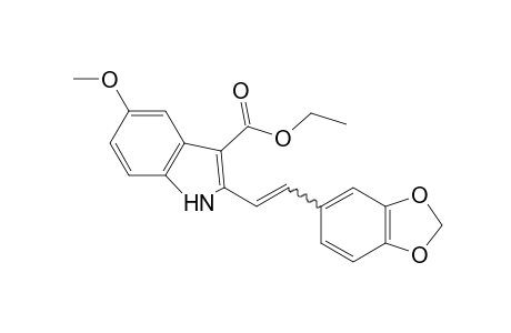 5-methoxy-2-[3,4-(methylenedioxy)styryl]indole-3-carboxylic acid, ethyl ester