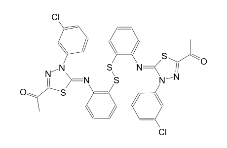 BIS-[2-(5-ACETYL-3-META-CHLOROPHENYL-1,3,4-THIADIAZOL-2-YLIDENEAMINO)-PHENYL]-DISULFIDE