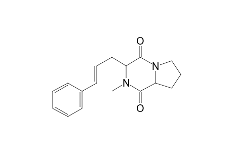 2-Methyl-3[(E)-3-phenylprop-2-enyl]-perhydropyrrolo[1,2-A]pyrazin-1,4-dion