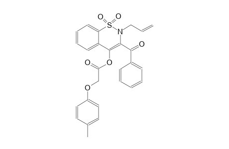 2-allyl-3-benzoyl-1,1-dioxido-2H-1,2-benzothiazin-4-yl (4-methylphenoxy)acetate