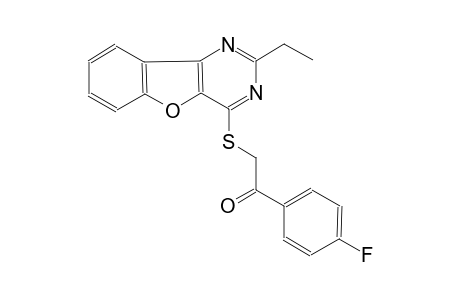 2-[(2-ethyl[1]benzofuro[3,2-d]pyrimidin-4-yl)sulfanyl]-1-(4-fluorophenyl)ethanone