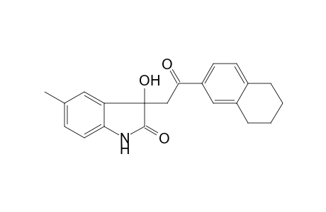 3-Hydroxy-3-(2-keto-2-tetralin-6-yl-ethyl)-5-methyl-oxindole