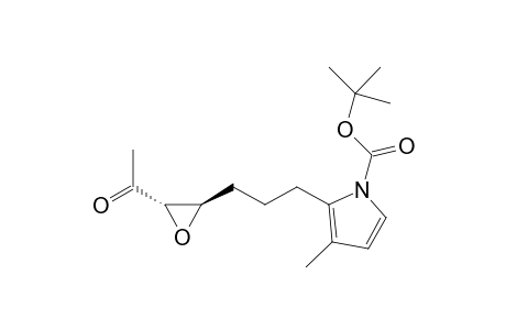 tert-Butyl 2-(3-((2R*,3S*)-3-acetyloxiran-2-yl)propyl)-3-methyl-1H-pyrrole-1-carboxylate