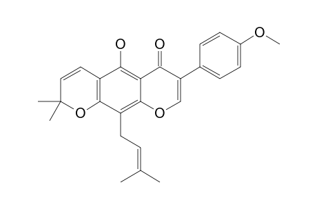 2H,6H-Benzo[1,2-b:5,4-b']dipyran-6-one, 5-hydroxy-7-(p-methoxyphenyl)-2,2-dimethyl-10-(3-methyl-2-butenyl)-