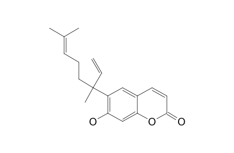 (+/-)-6-LINALYL-7-HYDROXY-COUMARIN