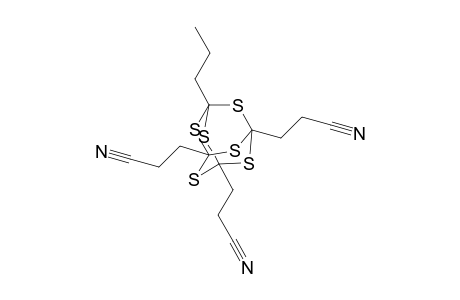 2,4,6,8,9,10-Hexathiatricyclo[3.3.1.1(3,7)]decane-1,3,5-tripropanenitrile, 7-propyl-