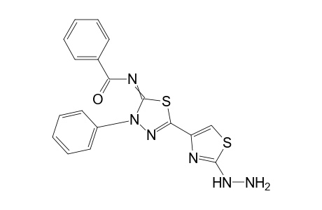 N-(5-(2-hydrazinylthiazol-4-yl)-3-phenyl-1,3,4-thiadiazol-2(3H)-ylidene)benzamide