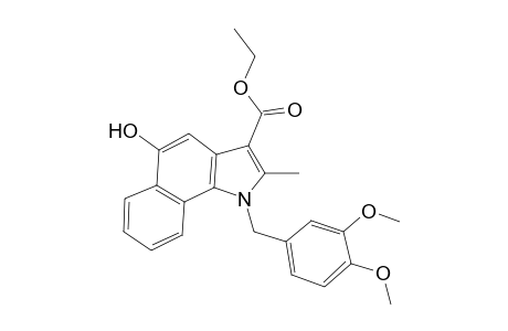 1H-benz[g]indole-3-carboxylic acid, 1-[(3,4-dimethoxyphenyl)methyl]-5-hydroxy-2-methyl-, ethyl ester