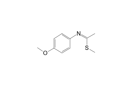 N-(4-Methoxyphenyl)ethanimidothioic acid, S-methyl-