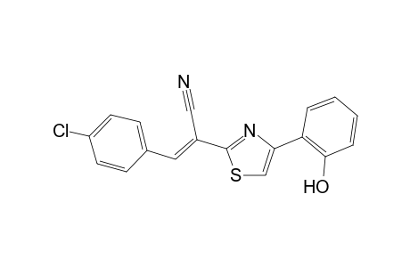 (E)-3-(4-chlorophenyl)-2-[4-(2-hydroxyphenyl)-1,3-thiazol-2-yl]prop-2-enenitrile