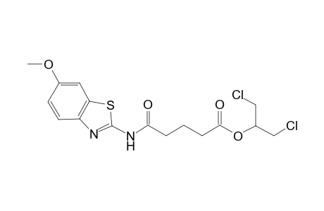 2-Chloro-1-(chloromethyl)ethyl 5-[(6-methoxy-1,3-benzothiazol-2-yl)amino]-5-oxopentanoate