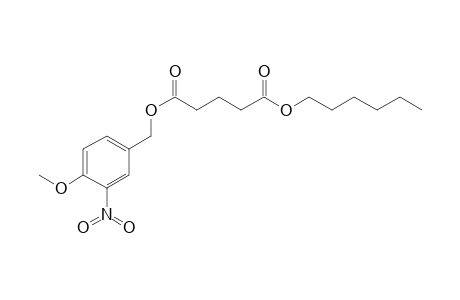 Glutaric acid, hexyl 3-nitro-4-methoxybenzyl ester