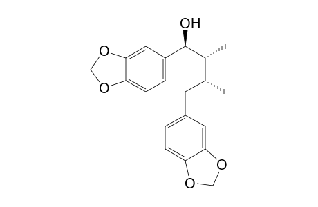 MAGNOVATIN_A;REL-(7-S,8-R,8'-R)-3,4:3',4'-BIS-(METHYLENEDIOXY)-LIGNAN-7-OL