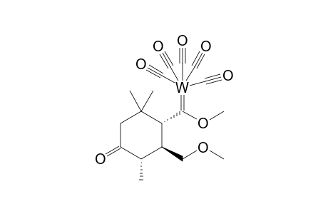 Pentacarbonyl{[(1'R*,2'S*,3'S*)-2'-Methoxymethyl-3',6',6'-trimethyl-4'-oxocyclohexyl]methoxymethylene}tungsten(0)