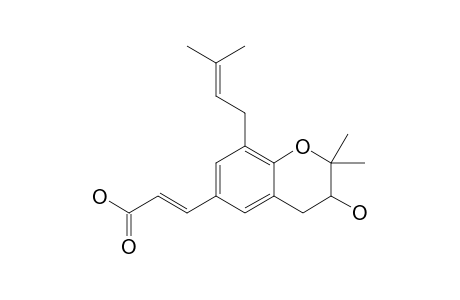 3-HYDROXY-2,2-DIMETHYL-8-PRENYLCHROMANE-6-PROPENOIC-ACID