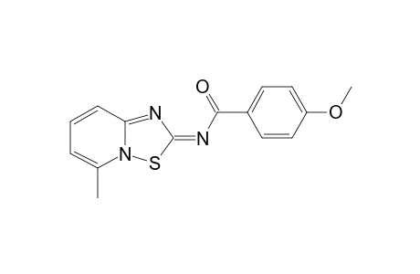 4-Methoxy-N-[(2E)-5-methyl-2H-pyrido[1,2-b][1,2,4]thiadiazol-2-ylidene]benzamide