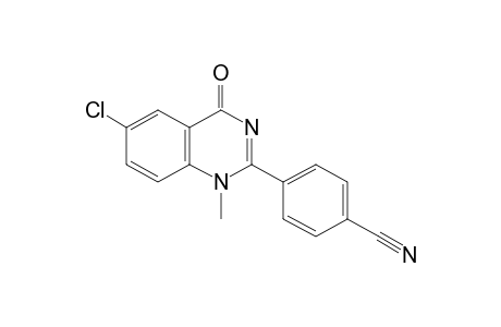 p-(6-chloro-1,4-dihydro-1-methyl-4-oxo-2-quinazolinyl)benzonitrile