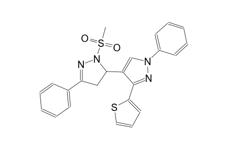 2-(methylsulfonyl)-1',5-diphenyl-3'-(thiophen-2-yl)-3,4-dihydro-1'H,2H-3,4'-bipyrazole