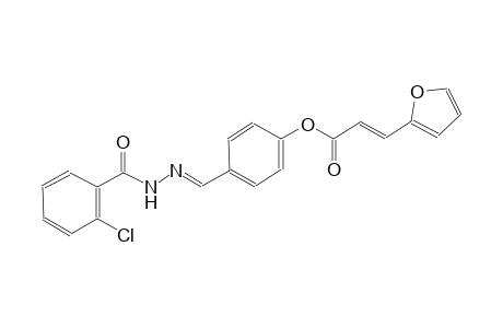 benzoic acid, 2-chloro-, 2-[(E)-[4-[[(2E)-3-(2-furanyl)-1-oxo-2-propenyl]oxy]phenyl]methylidene]hydrazide