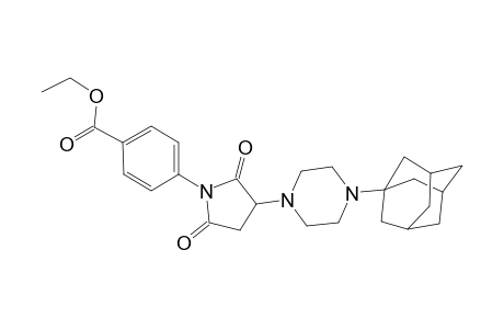 4-[3-[4-(1-adamantyl)-1-piperazinyl]-2,5-dioxo-1-pyrrolidinyl]benzoic acid ethyl ester