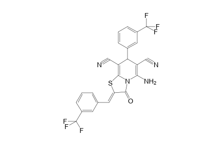 5-Amino-3-oxo-2-[3-(trifluoromethyl)benzylidene]-7-[3-(trifluoromethyl)phenyl]-2,3-dihydro-7H-[1,3]thiazolo[3,2-a]pyridine-6,8-dicarbonitrile