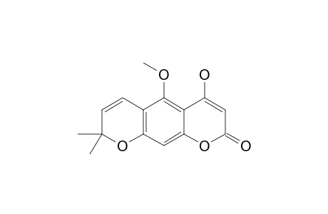 4-HYDROXY-5-METHOXY-8,8-DIMETHYL-2H,8H-BENZO-[1,2-B:5,4-B']-DIPYRAN-2-ONE