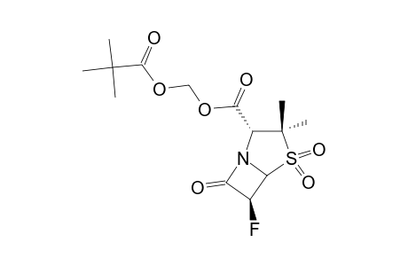4-THIA-1-AZABICYCLO-[3.2.0]-HEPTANE-2-CARBOXYLIC-ACID,6-FLUORO-3,3-DIMETHYL-7-OXO-(2,2-DIMETHYL-1-OXOPROPOXY)-METHYLESTER-4,4-DIOXIDE-[2S-(2-ALPHA,5-ALPHA,6-BE