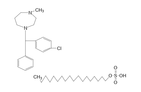 1-[(p-chlorophenyl)phenylmethyl]hexahydro-4-methyl-1H-1,4-diazepin, octadecyl sulfate(1.1)