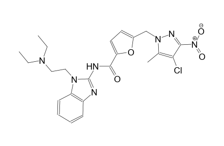 5-[(4-chloro-5-methyl-3-nitro-1H-pyrazol-1-yl)methyl]-N-{1-[2-(diethylamino)ethyl]-1H-benzimidazol-2-yl}-2-furamide