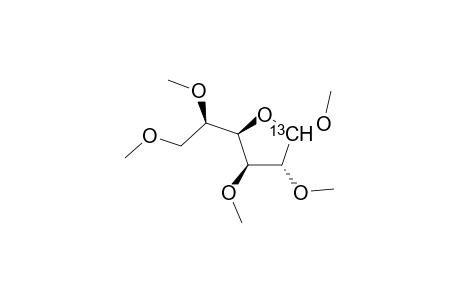 .alpha.-and .beta.-permethyl glucofuranoside-1-13C