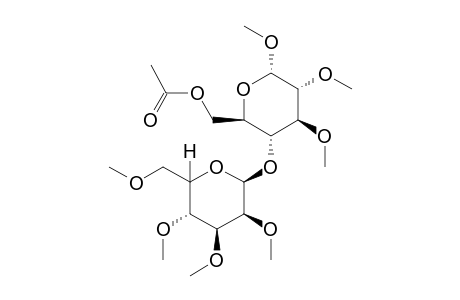 Methyl tetra-O-methyl-.beta.,L-gulopyranosyl(1-4)-6-O-acetyl-2,3-di-O-methyl-.alpha.,D-glucopyranoside