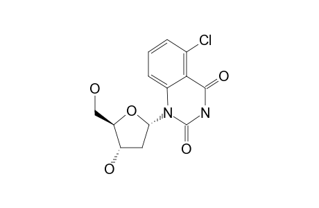 5-chloro-1-[(2S,4S,5R)-4-hydroxy-5-methylol-tetrahydrofuran-2-yl]quinazoline-2,4-quinone