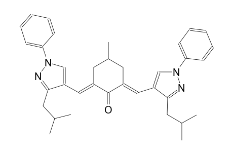 (2E,6E)-2,6-bis[(3-isobutyl-1-phenyl-1H-pyrazol-4-yl)methylene]-4-methylcyclohexanone