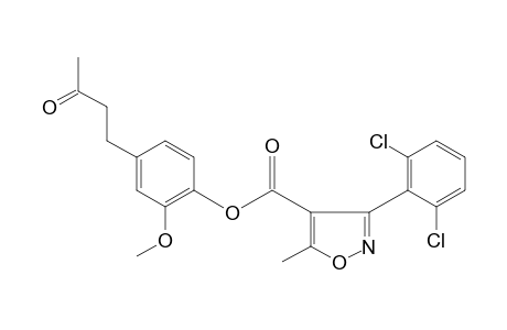 3-(2,6-dichlorophenyl)-5-methyl-4-isoxazolecarboxylic acid, 2-methoxy-4-(3-oxobutyl)phenyl ester