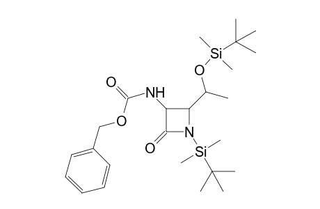 N-tert-Butyldimethylsilyl-3,4-trans-3-(benzyloxycarbonylamino)-4-(2-tert-butyldimethylsilyloxyethyl)azetidinone