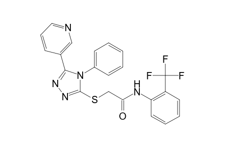 2-{[4-phenyl-5-(3-pyridinyl)-4H-1,2,4-triazol-3-yl]sulfanyl}-N-[2-(trifluoromethyl)phenyl]acetamide