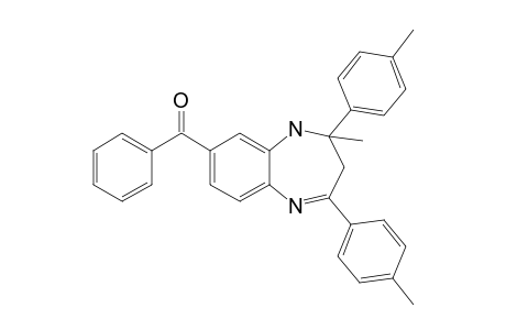 2,4-Di(p-methylphenyl)-3,4-dihydro-5H-4-methyl-7-benzoyl-1,5-benzodiazepine