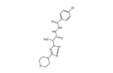 1-(p-chlorobenzoyl)-2-[2-(5-morpholino-2H-tetrazol-2-yl)propionyl]hydrazine