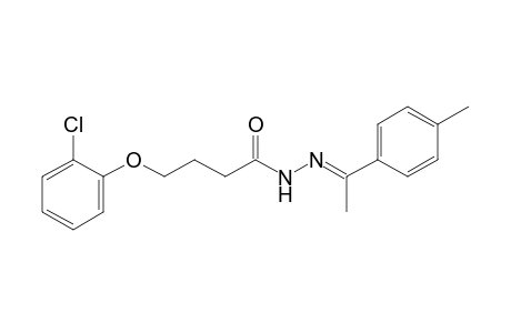 4-(o-Chlorophenoxy)butyric acid, (p,alpha-dimethylbenzylidene)hydrazide