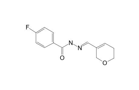 Benzoic acid, 4-fluoro-, N'-[(5,6-dihydro-2H-pyran-3-yl)methylidene]hydrazide