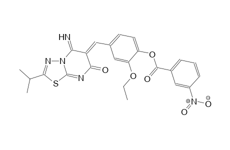 7H-[1,3,4]thiadiazolo[3,2-a]pyrimidin-7-one, 6-[[3-ethoxy-4-[(3-nitrobenzoyl)oxy]phenyl]methylene]-5,6-dihydro-5-imino-2-(1-methylethyl)-, (6Z)-